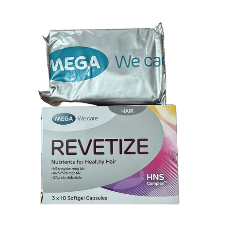 Viên Uống REVETIZE Biotin Hỗ Trợ Mọc Tóc - Giảm Rụng Tóc, Dưỡng Tóc Chắc Khỏe, Hộp 30 Viên - Thái Lan